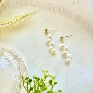 天然水滴形淡水珍珠耳環 A級淡水珍珠 淡水珍珠耳環 水滴形淡水珍