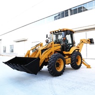 Agricultural High Power Small Backhoe Excavator 4×4 Hydraulic Wheel Type Backhoe Digger Household Mi