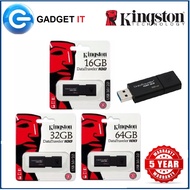 KINGSTON DATA TRAVELER DT100 G3 USB 3.0 PENDRIVE WITH SLIDING CAP (TD-KGS-DT100G3-16GB/32GB/64GB)