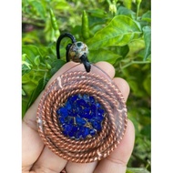 PENDANT ORGONITE TENSOR DOUBLE RODIN + 7 CAKRA CRYSTAL