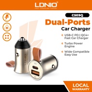 LDNIO C509Q Car Charger - 3 Month Warranty - 2 USB Ports / 3 Socket Splitters