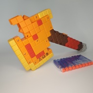 Hot DEAL Bulk Heat Nerf Minecraft Firebrand Minecraft Axe Crossbow Soft Bullet Launcher