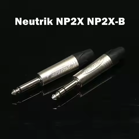 10-30PCS/LOT For NEUTRIK NP2X NP2X-B PLUG Mono Professional 2 Pole 6.35 mm 6.5mm Stereo Jack Plug Ne