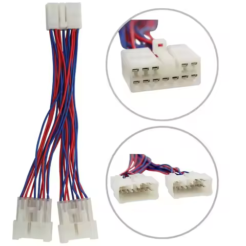 Car CD Adapter Audio Interface SD (5+7)pin Connect 1 to 2 For Toyota Camry Corolla RAV4 Yaris for Le