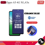 Tempered Glass Ceramic Blue Oppo A5 4G 5G A5x Anti Radiation Full Cover