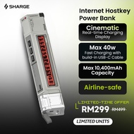 [HOT] SHARGE Internet Hostkey Power Bank | Cinematic Charging Display | 40W w/ built-in USB
