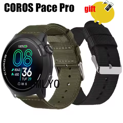 3in1 for COROS Pace Pro Strap Band wristband Nylon Canva women men Belt Screen Protector