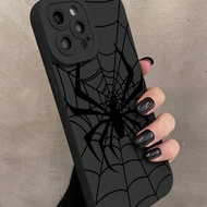 เคสโทรศัพท์ลายใยแมงมุมและแมงมุม เหมาะสำหรับ iPhone 15 Pro Max, iPhone 14 Pro, iPhone 13 Pro, iPhone 