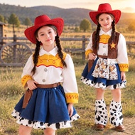 Girls Jessie Toy Story Cowgirl Costume Kids Long Sleeve Western Cowboy Party Cos Outfit