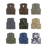 Natural Style vintage vintage Fishing Vest Men Multi-pocket Tactical Vest Tooling Photography Vest W