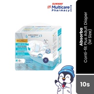 ABSORBA CONTI-FIT PLUS ADULT DIAPER (M) 10'S