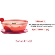 3s bowl 2l red tupperware Serving Container