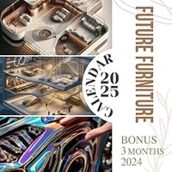 Future Furniture Calendar 2025: 15-Month Covering Oct 2024 to December 2025, Bonus 3 Months 2024 ,wi