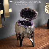 Uruguay Amethyst Treasure Basin 7.9kg With Stand Base Height 35 Cm. Natural Real Stone Premium Grade