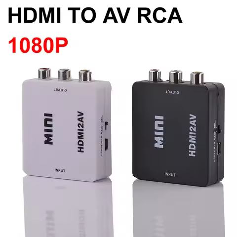 HDMI-Compatible To AV RCA 1080P AV CVSB LR Video Composite Scaler Adapter Converter Box For PC HDTV 
