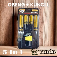 OBENG SET 4PC DAN KUNCI L 5 IN 1 PANDA 2902