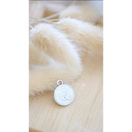 Initial Bazel with chain | Round Bazel Necklace | Kalung ASI | Perhiasan ASI | Breastmilk Jewelry In