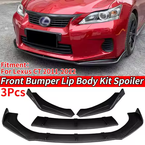 Car Front Bumper Splitter Lip Diffuser Spoiler Body Kit Protector Cover Carbon Fiber Look Accessorie