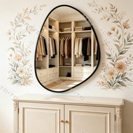 Irregular Bathroom Mirror Potato Wall Mirror Aluminum Mirror Hanging Mirror Shelf Rack Toilet Mirror
