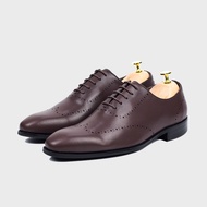 [SilverChrome x Ambrose] Wholecut Oxford Wingtip - Coffee Lace up (TK881) | Kasut Kulit Coklat Lelak