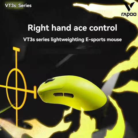 Rapoo VT3s Gaming Mouse 2.4g Wireless 8K PAW3950 Nordic54 49g Lightweight Ergonomic Custom E-sports 