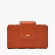 【W小舖】FOSSIL 紅棕色 素面牛皮皮革 中夾 多卡層皮夾 錢包 兩折中夾 F41059 全新真品現貨在台