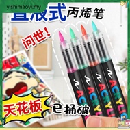 Acrylic Marker Pen for Rock Painting, Brush Tip Paint Markers Fabric Markers Waterproof Paint 12/24/
