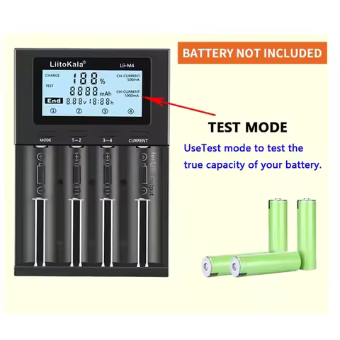 LiitoKala Lii-M4 M4S Chargers capable of testing capacity 18650 26650 21700 32650 20700 16340 CR123A