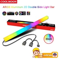 CoolMoon Aluminum ARGB PC Case LED Light Strip Magnetic Computer Light Bar 5V3PIN ARGB Aura Sync
