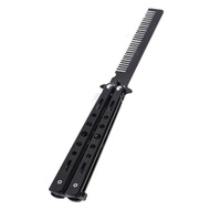 Knifezer Butterfly Iron Comb Balisong Training Knife CS GO - LF-9898 - Black