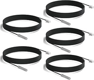DROK 5Pcs 10k B3950 Temperature Probe, -25 to 125 Degree Celsius Temp Sensor, 3 Meters 9.8 Feet Sens