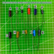 Electrolytic capacitor 0.68uF/1uF 50V/100V