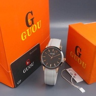 Jam Tangan Pria Original Guou Original Strap Karet Tahan Air
