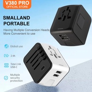 V380 Pro 2.4A 2A1C US EU UK AUS Plug USB C USB A 3Ports GaN Fast Charger for iPhone 16 15 Pro Macboo