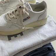 Autry EPT Leather White Shoes South Korea Casual Shoes Eight Milk Mone Blogger Ins Easiest for Match