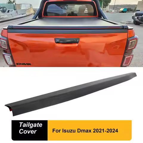 Tailgate Cover Protector Matte Black Rear Gate Trim For ISUZU DMAX 2021 2022 2023 2024 Double Cabin 