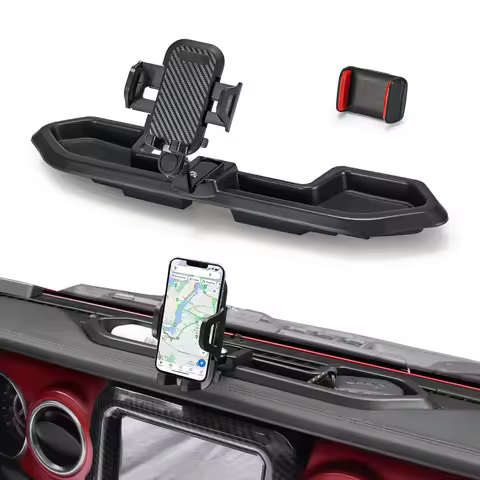 Dashboard Phone Holder Mount For Jeep Wrangler JL JLU Gladiator JT 4XE 2021-2023 Dash Storage Tray