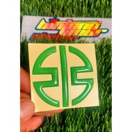 LOGO EMBLEM STICKER H2Rkawasaki, kawasaki logo, embossed, flexible resin