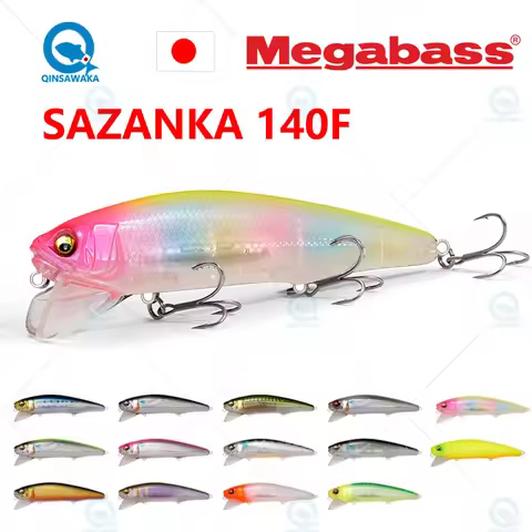 JAPAN Megabass SAZANKA 140F 140mm 48g MAX0.4m Floating BASS Wake Bait Buoyancy Fishing Lure Casting 