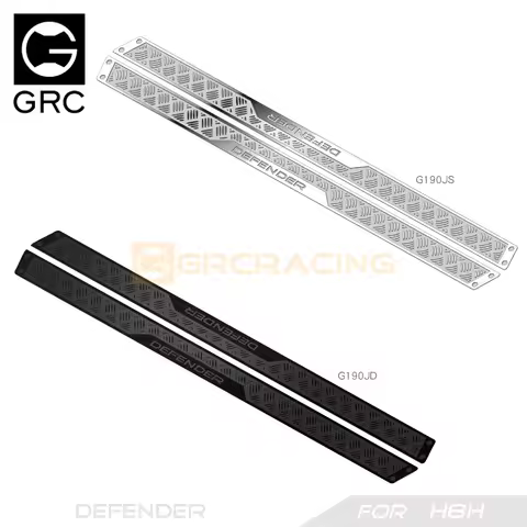 GRC1/8 Stainless Steel Side Pedal Decoration Chequered Plates Metal Protection Sheets for H8H Defend