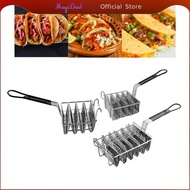 MagiDeal Fryer Basket Taco Holder Basket Kitchen Cooking Tool 4/6 Tortillas Cake Burritos Taco Shell