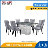 Clementia Marble Dining Set/ Marble Dining Table/ Meja Makan 6 Kerusi/ Meja Makan Marble/ Meja Makan Set