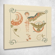 Abstract Design Based On Flowers Angels Birds Beetles Alphonse Mucha amu7 Canvas Print