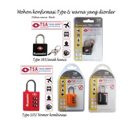 Ready Russwin TSA Lock 385[key Child]/105[Combination] TSA Suitcase Padlock