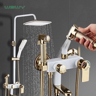 Bathroom Shower Set Platinum Bathroom Shower Head High-Quality Brass Shower Faucet Shower Sprinkler Shower Shower Black Gold Bathroom