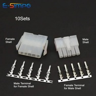 10Sets 4.2mm 0.165" Pitch MOLEX Mini-Fit 5557/5559 Single Row 1*2/3/4/5/6Pin Male Plug Female Recept