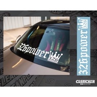 326 POWER Sticker Vinyl Cutting For Windscreen