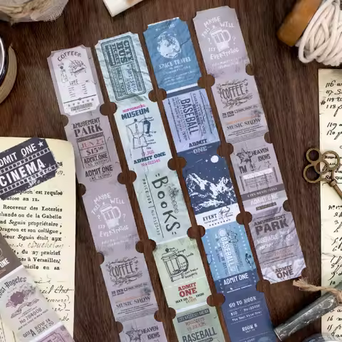Journal GO 3x200cm Vintage Label Paper Tape Stickers Tag Decoration Scrapbooking Supplies Junk Journ