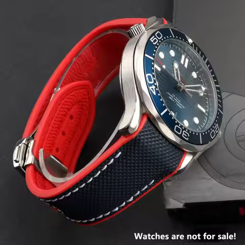 20 21 22mm Curved end Strap bracelet For Omega Seamaster 300 Ocean Speedmaster 8900 Planet Ocean Nyl
