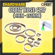 ORBIT HOSE CLIPS / HOSE CLIP (9mm - 160mm) MADE IN THAILAND (100% ORIGINAL) Gas Hose / Orange Garden